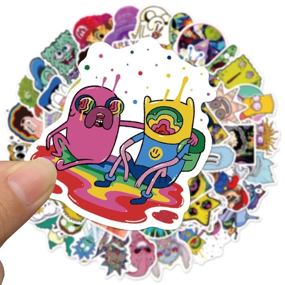 Trippy Psychedelic 50pk Stickers Mix Drippy Trippy Random Stickers Funny gallery