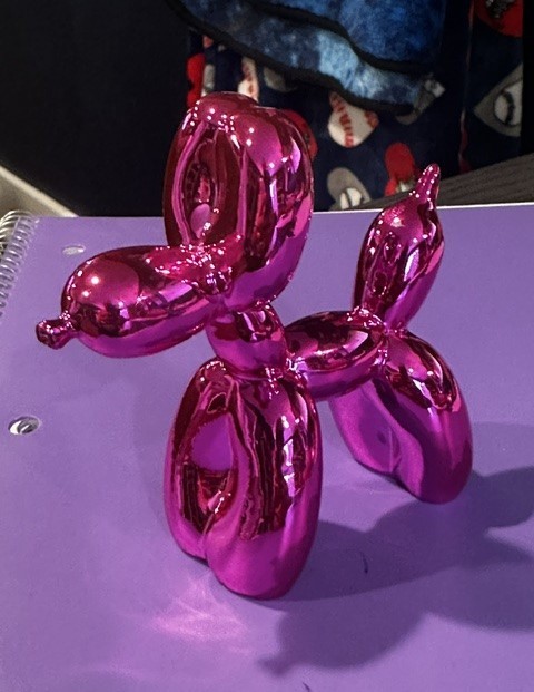 Cute Ceramic Resin Fuchsia Pink Balloon Dog Statue - Desktop Decorations,... gallery