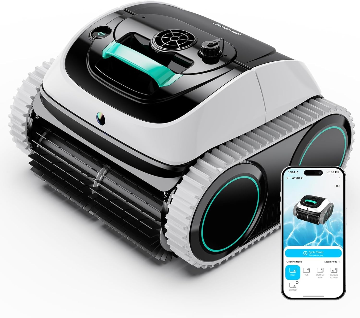 WYBOT C1 Pool Vacuum for Inground Pools, 4-in-1 Cordless Robotic Pool Cleaner gallery