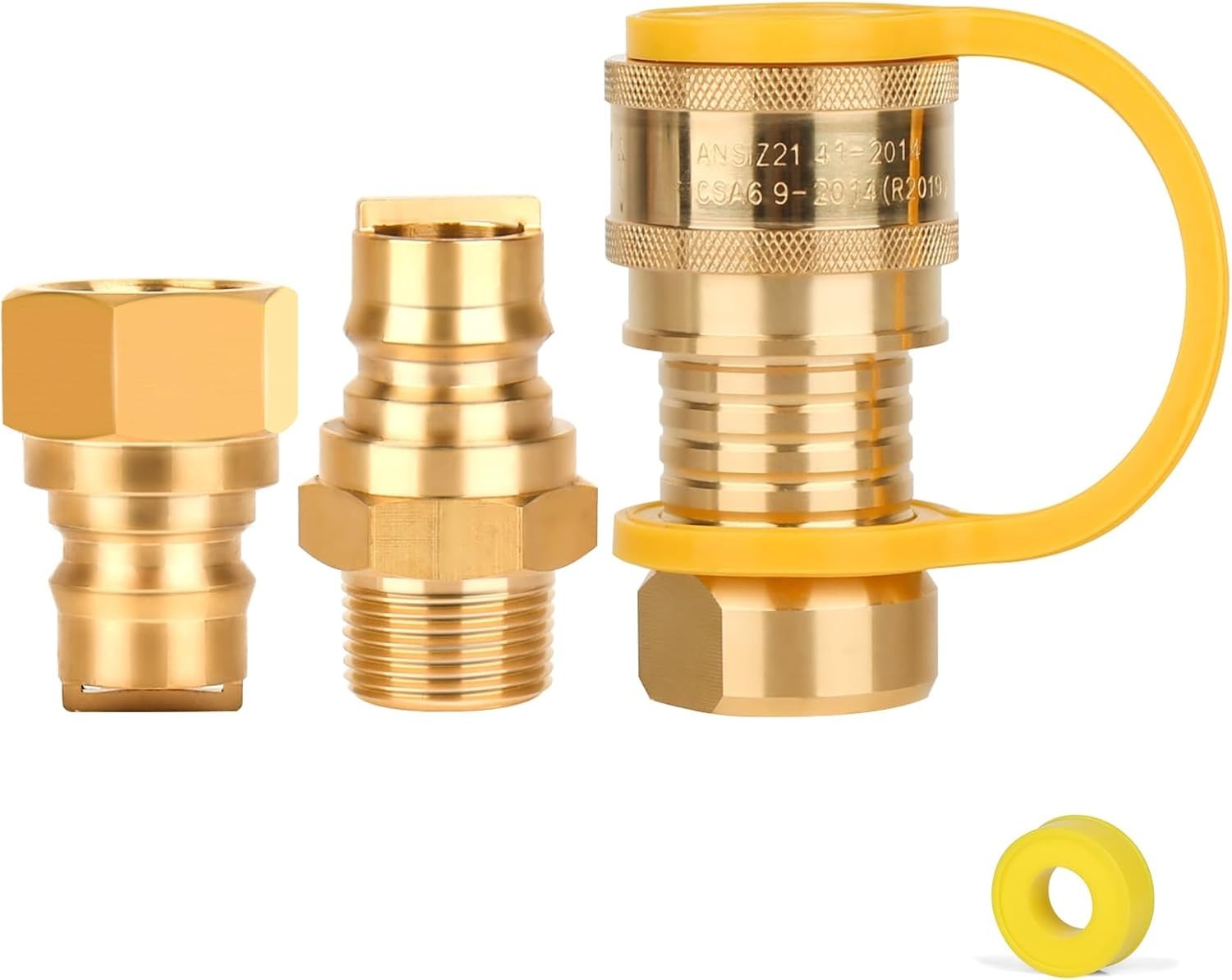3/4 Natural Gas Quick Connect Fitting-3PCS Solid Brass Quick Release Fittings... gallery