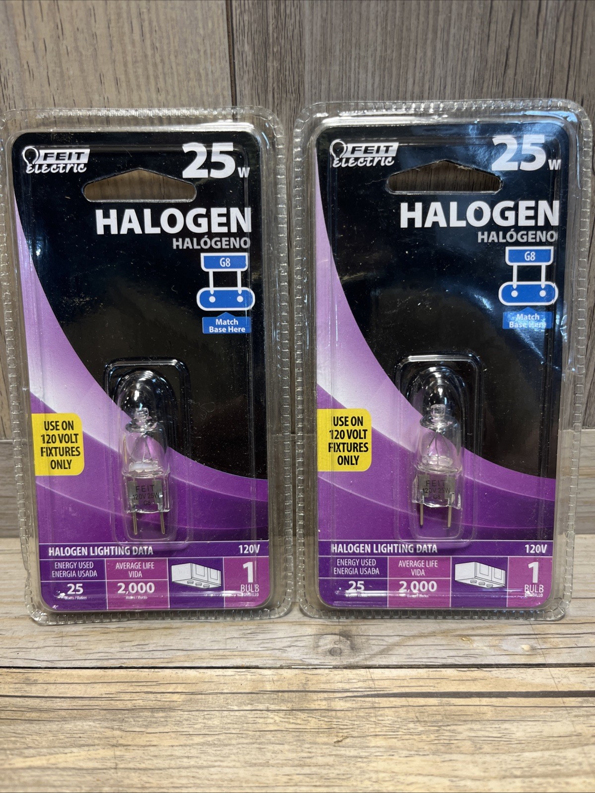 (2) FEIT ELECTRIC Light Bulb 25/20 Watts 120 Volt G8 Base 2000 Hours gallery