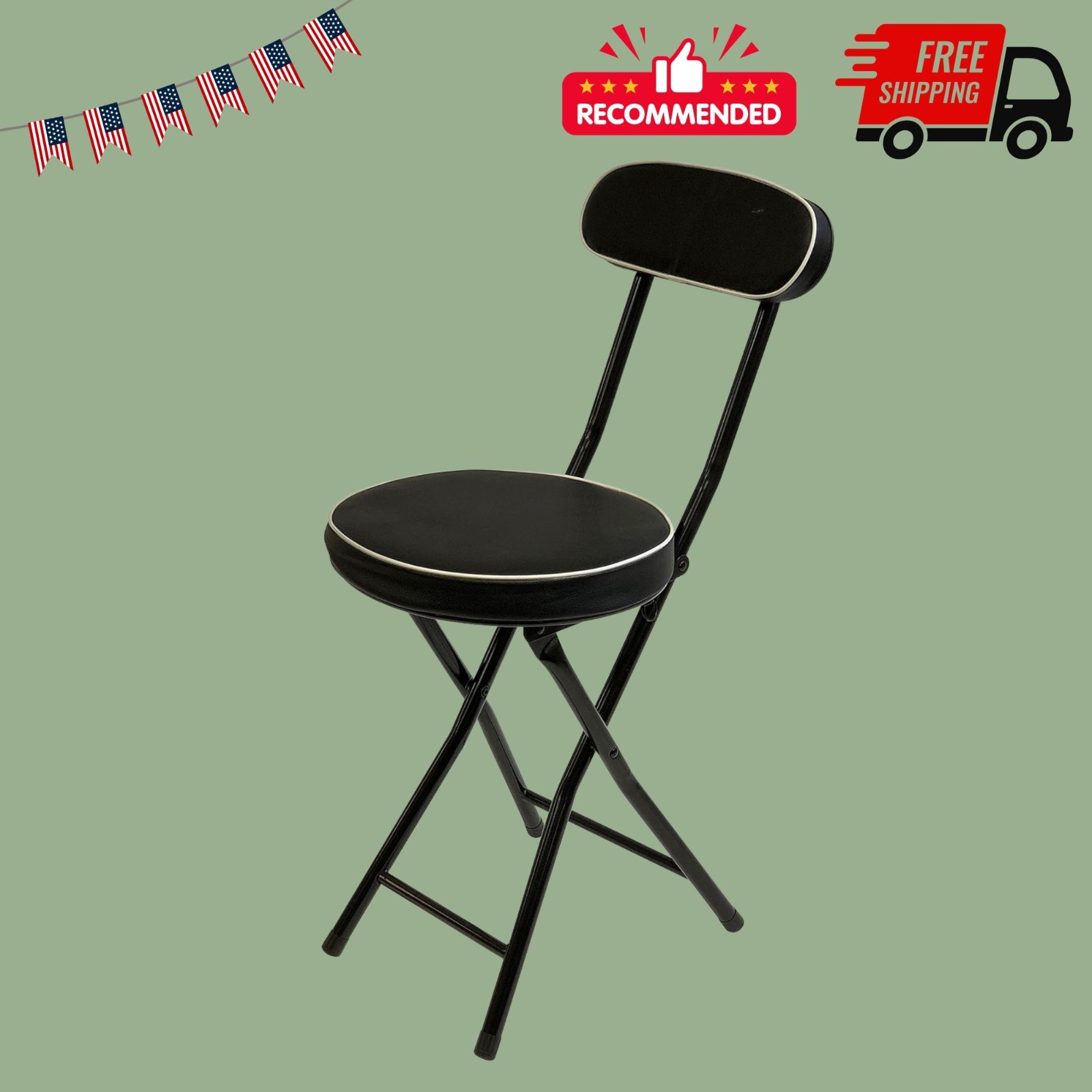 Cushioned Padded Folding Stool gallery