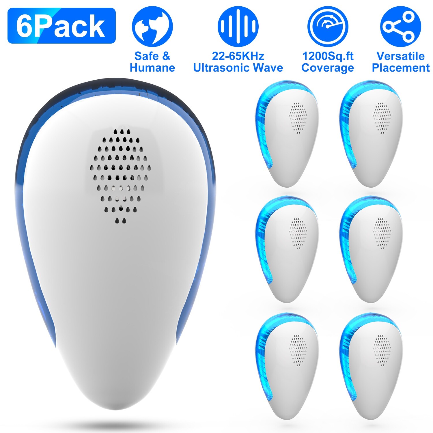 Upgraded Ultrasonic Pest Control Repeller Mouse Repellent for Spider Bug Roach gallery