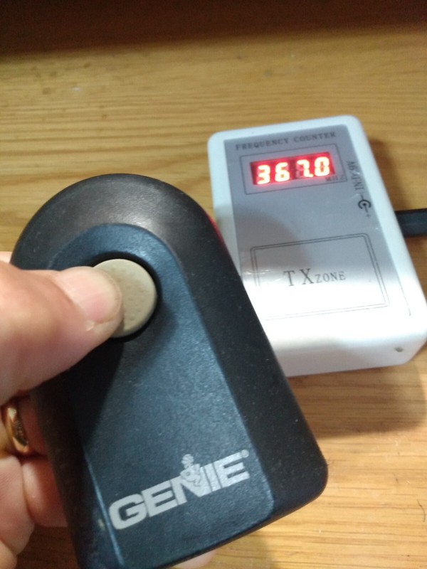 Genie ACSCTG Type 1 Intellicode Overhead Door compatible garage door remote test gallery