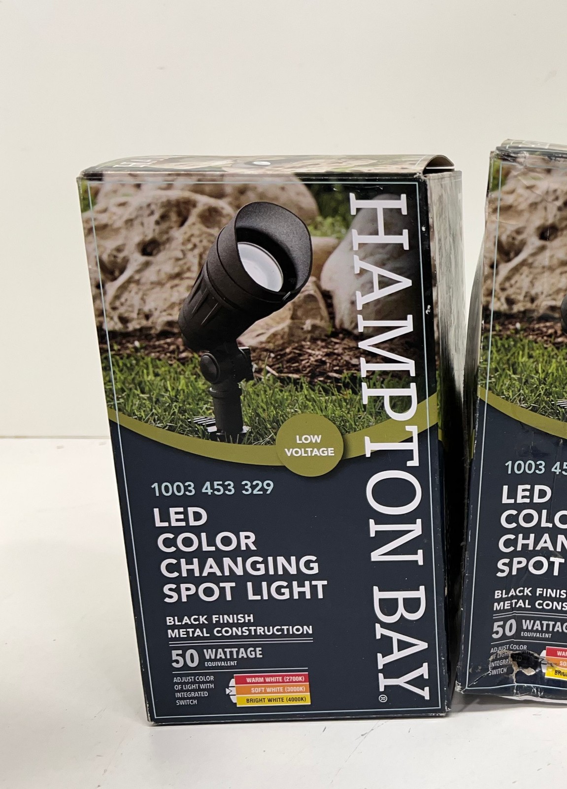 4PK Hampton Bay Low Voltage Black Adjustable Light Color Outdoor Spot Light gallery
