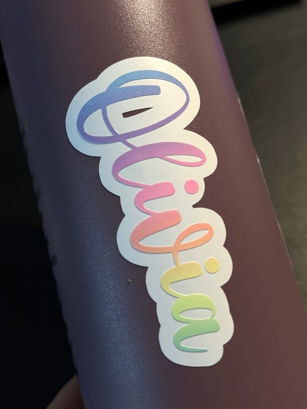 Rainbow Personalized ANY NAME | Custom Design Vinyl Sticker | Waterproof gallery