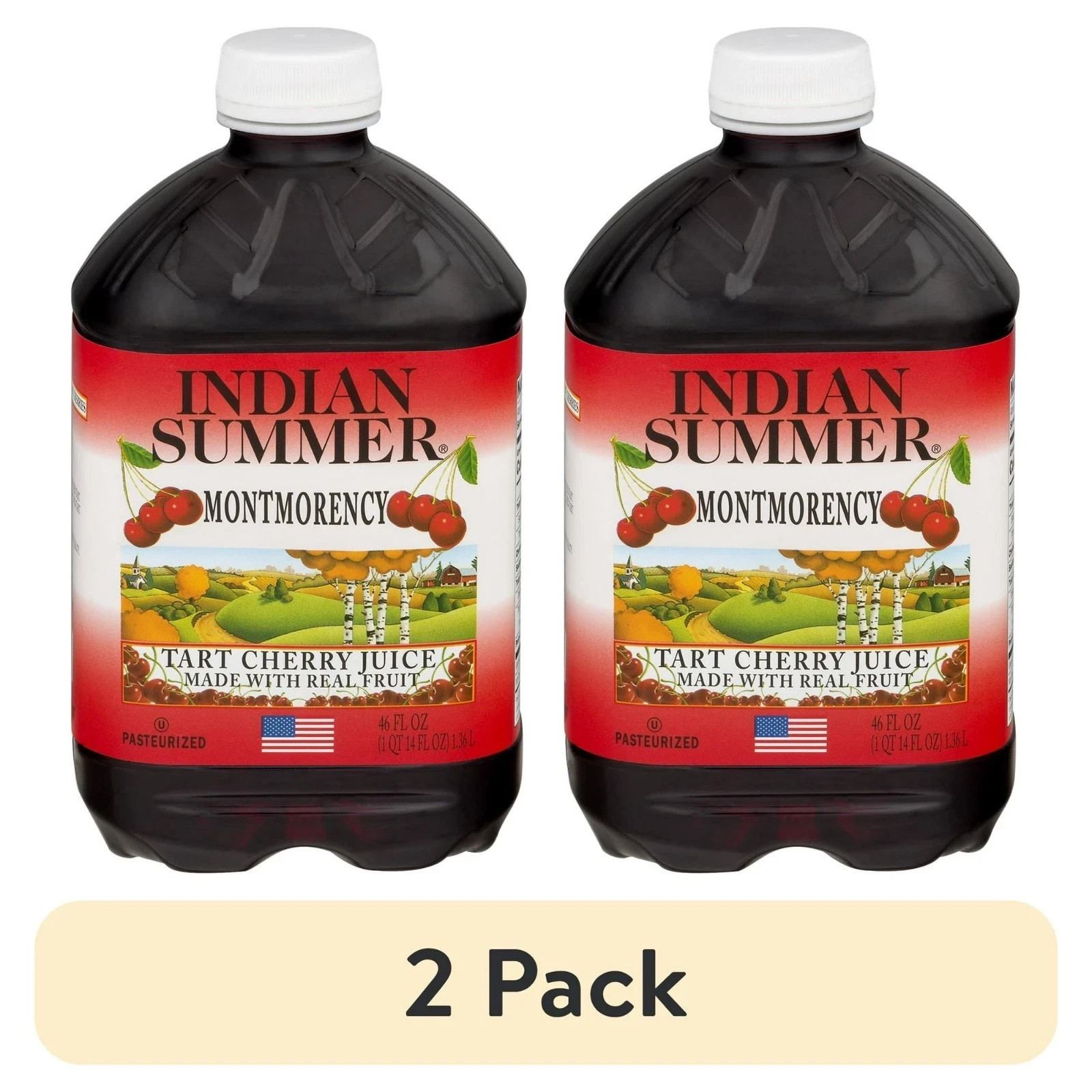 (2 pack) Indian Summer 100% Juice, Montmorency Cherry, 46 Fl Oz, 1 Count gallery