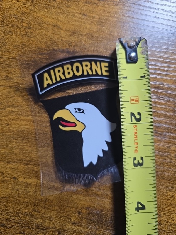 101st Airborne Screaming Eagles Patch Tab UV DTF Decal Waterproof Made In USA gallery