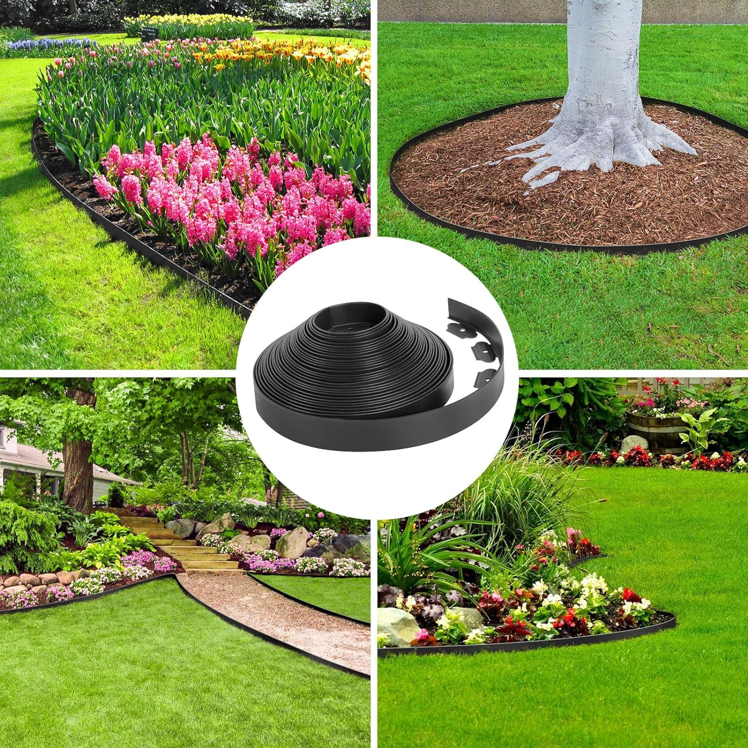 2-Inch X 66 FT Landscape Edging Border with 100 Spikes, No Dig Garden Border Edg gallery