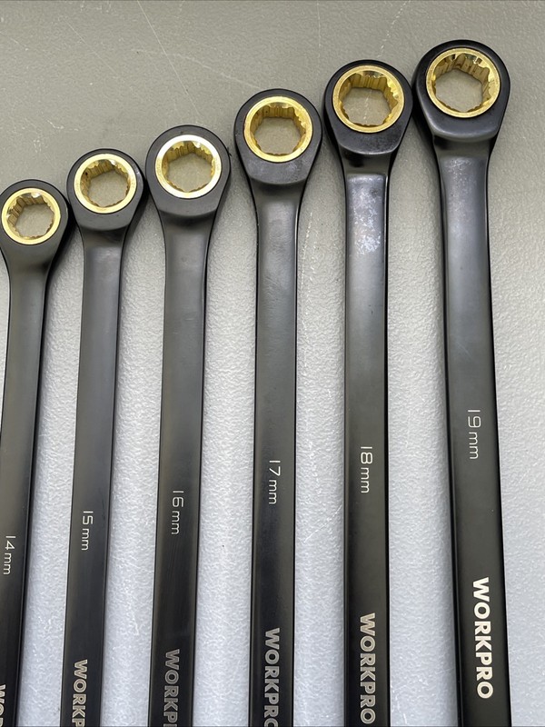 Workpro 10 Piece Extra Long Box End and Anti-slip Ratcheting Wrench Set 8mm-19mm gallery