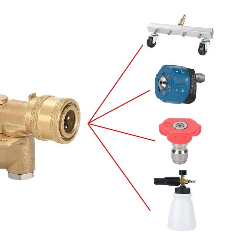 Pivoting Coupler for Pressure Washer Spray Nozzle, Gutter Cleaner Attachment for gallery