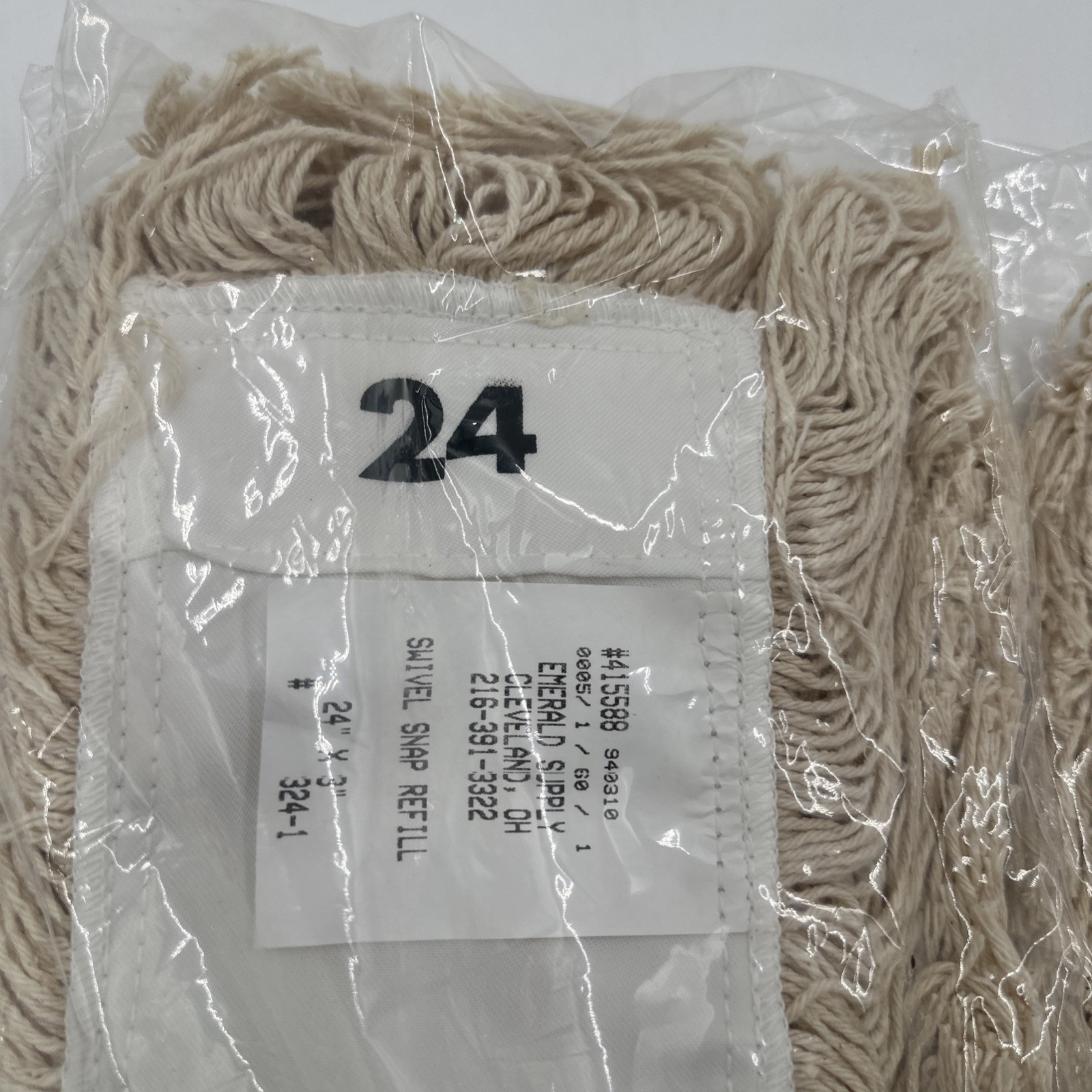 24” Cotton Swivel Snap Dust Mop Refill Commercial Janitorial Mop Head Lot Of 2 gallery