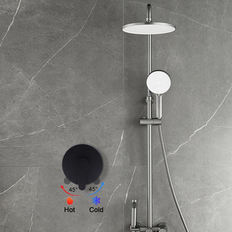 Wall Mount Shower Faucet Control Valve Bath Mixer Bathroom Water Tap Hot Cold❕ gallery