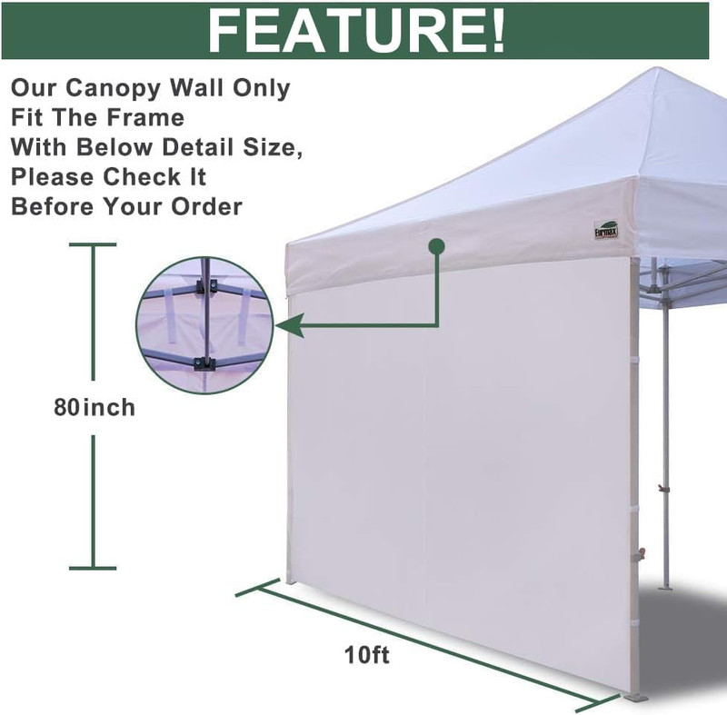 Sidewall Canopy PopUp Sunwall For 10X10 Tent Sidewalls Only Various Colors gallery