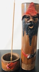Dark Elf Decor Bamboo Hand made Incense Holder Made In Ecuador