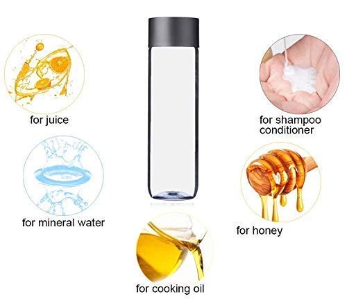 6 Pack 400ml Empty Plastic Juice Bottles Black Caps Reusable Smoothie Containers gallery