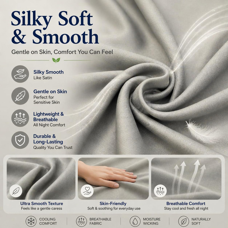 100% Rayon Derived from Bamboo Cooling Breathable Body Pillow Cover/Pillowcases gallery
