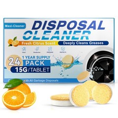 Garbage Disposal Cleaner Deodorizer 24 Pack Dishwasher cleaning supplies Wash…