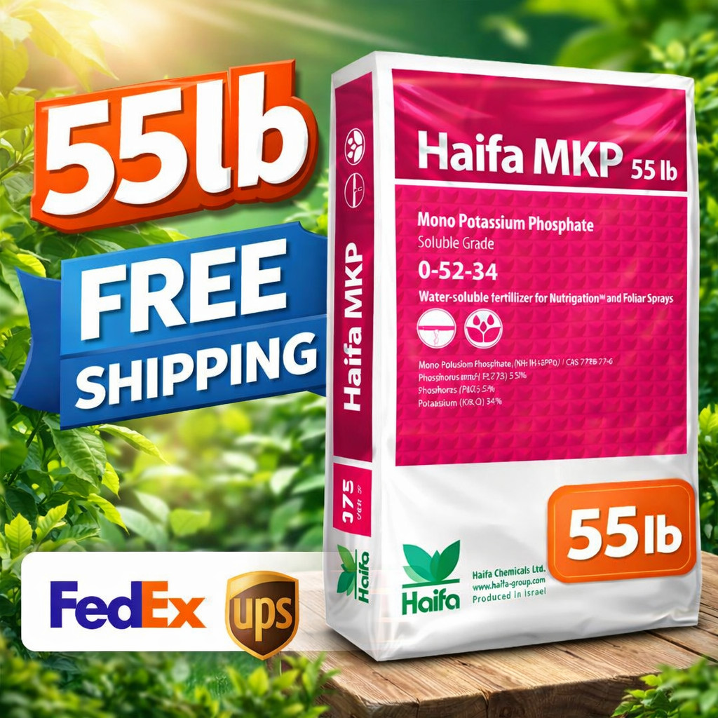 FREE SHIPPING Monopotassium phosphate MKP 0-52-34 55 Pound (25kg) WATER SOLUBLE gallery