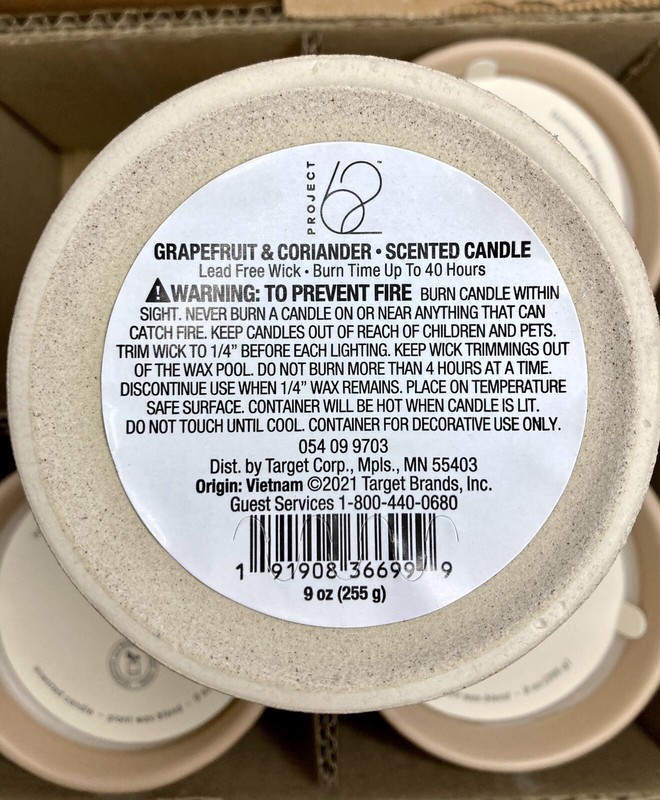 Project 62 Wellness Ceramic Grapefruit+Coriander Candle 9 Oz (Lot Of 4) gallery
