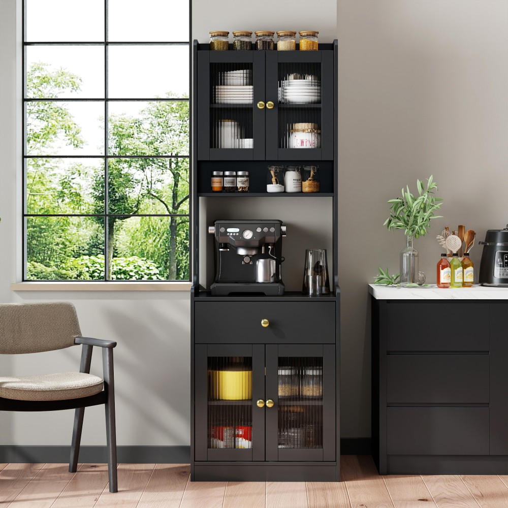 Kitchen Pantry Hutch Storage Cabinet,Farmhouse Kitchen Hutch Buffet Cabinet gallery