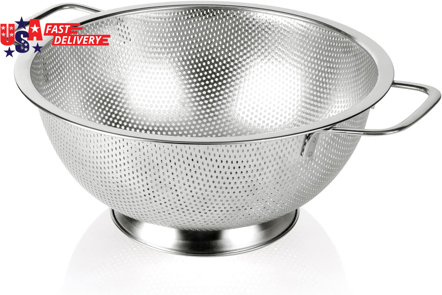 Colander Stainless Steel 3-Quart, Strainer for Kitchen Food, Dishwasher Safe gallery