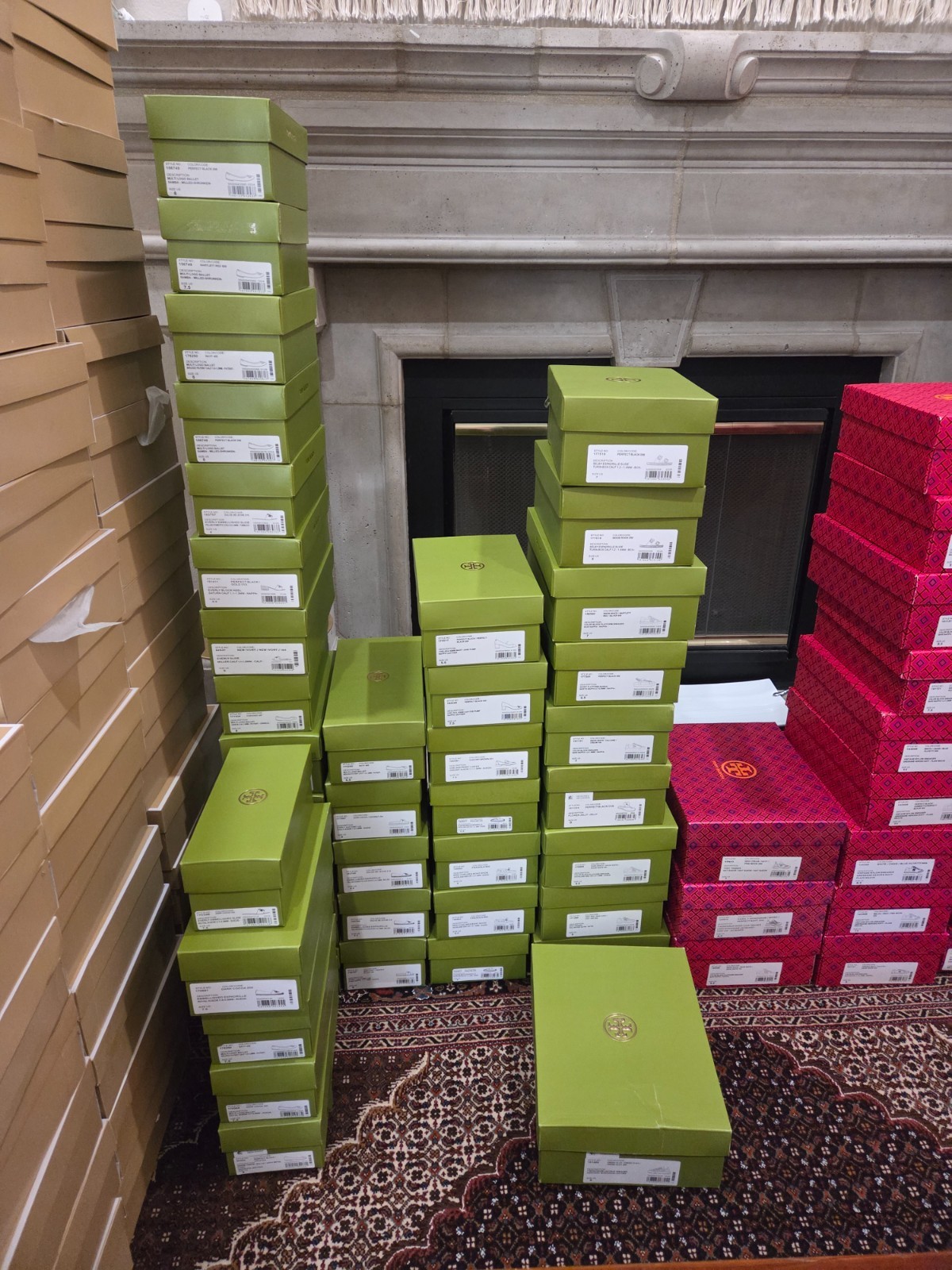 NEW Tory Burch Empty Shoe Boxes Green And Red All Sizes Available Bulk gallery