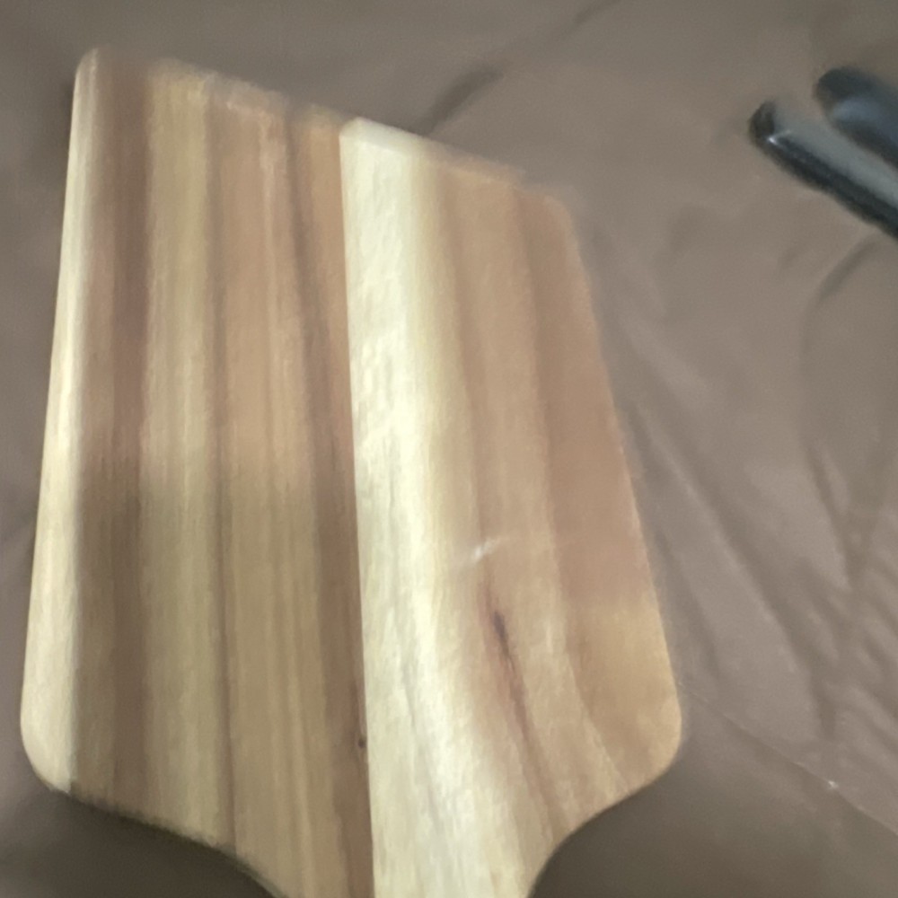 Medium Brown Wood Rectangle Cutting Board Solid Plain Single Piece Kitchen Board