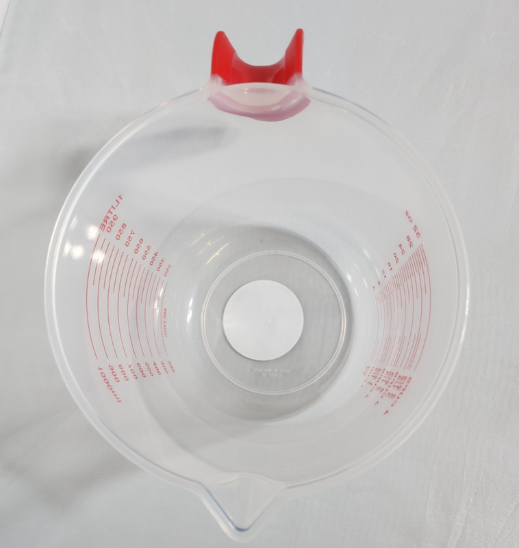 2 PACK Clear Plastic 4 Cup Measuring Cup with Red Handle – 32 oz Kitchen Measure gallery