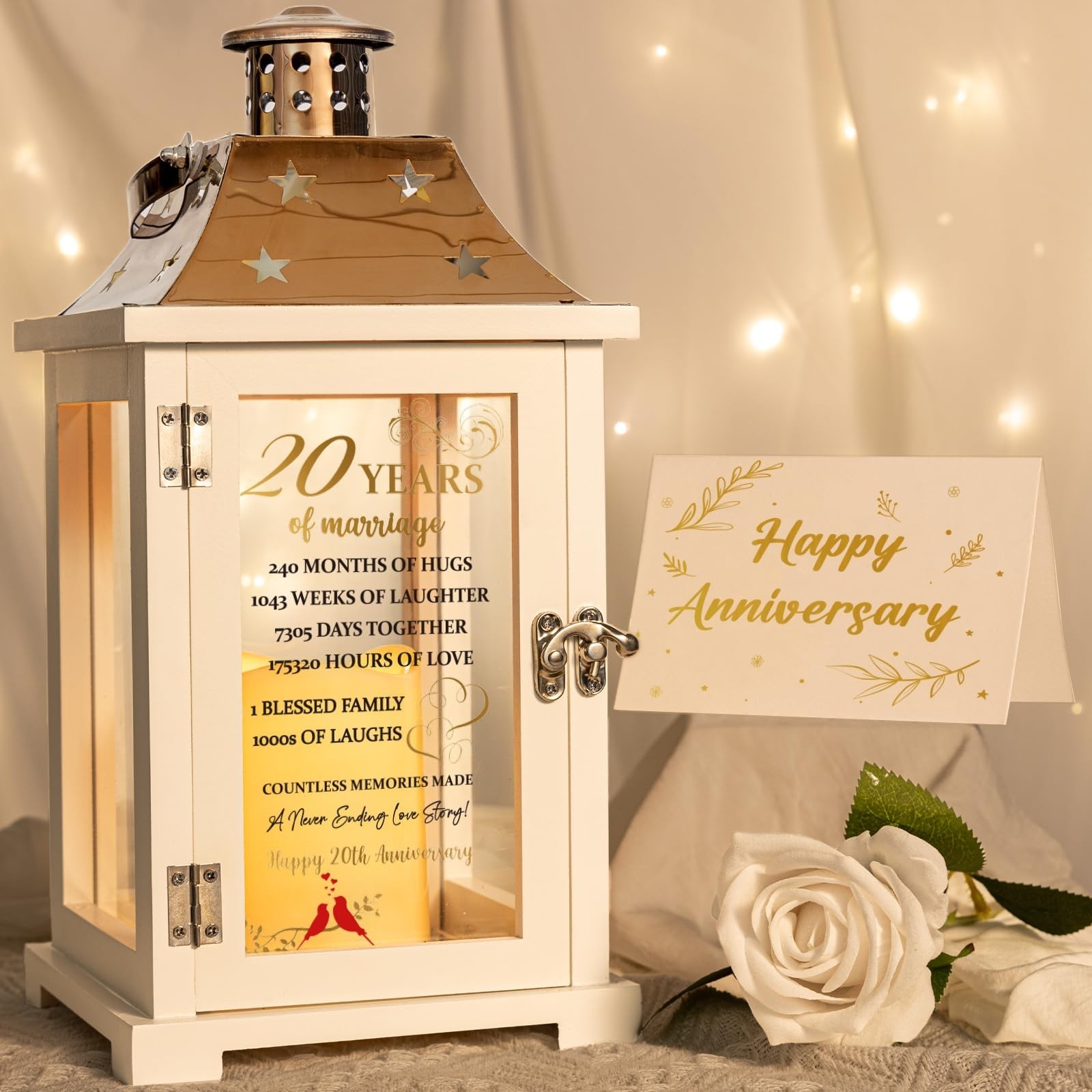 20th Wedding Anniversary Lantern, Happy 20 Years Anniversary Ideas Gift for P... gallery
