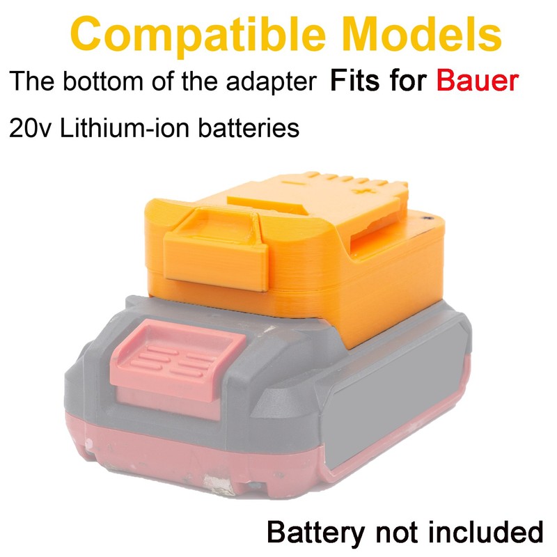 Adapter Converter For Bauer 20V Battery to for Dewalt 20V Li-ion Tools Connector gallery