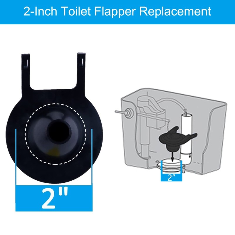 2 Pack 2-Inch Toilet Flapper Compatible American Standard 7381129-200.0070A gallery