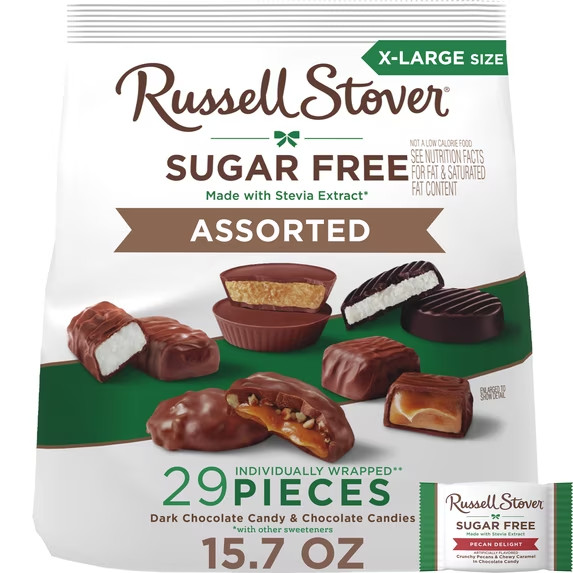 RUSSELL STOVER Sugar Free Assorted Chocolate Candy, 15.7 oz. bag gallery