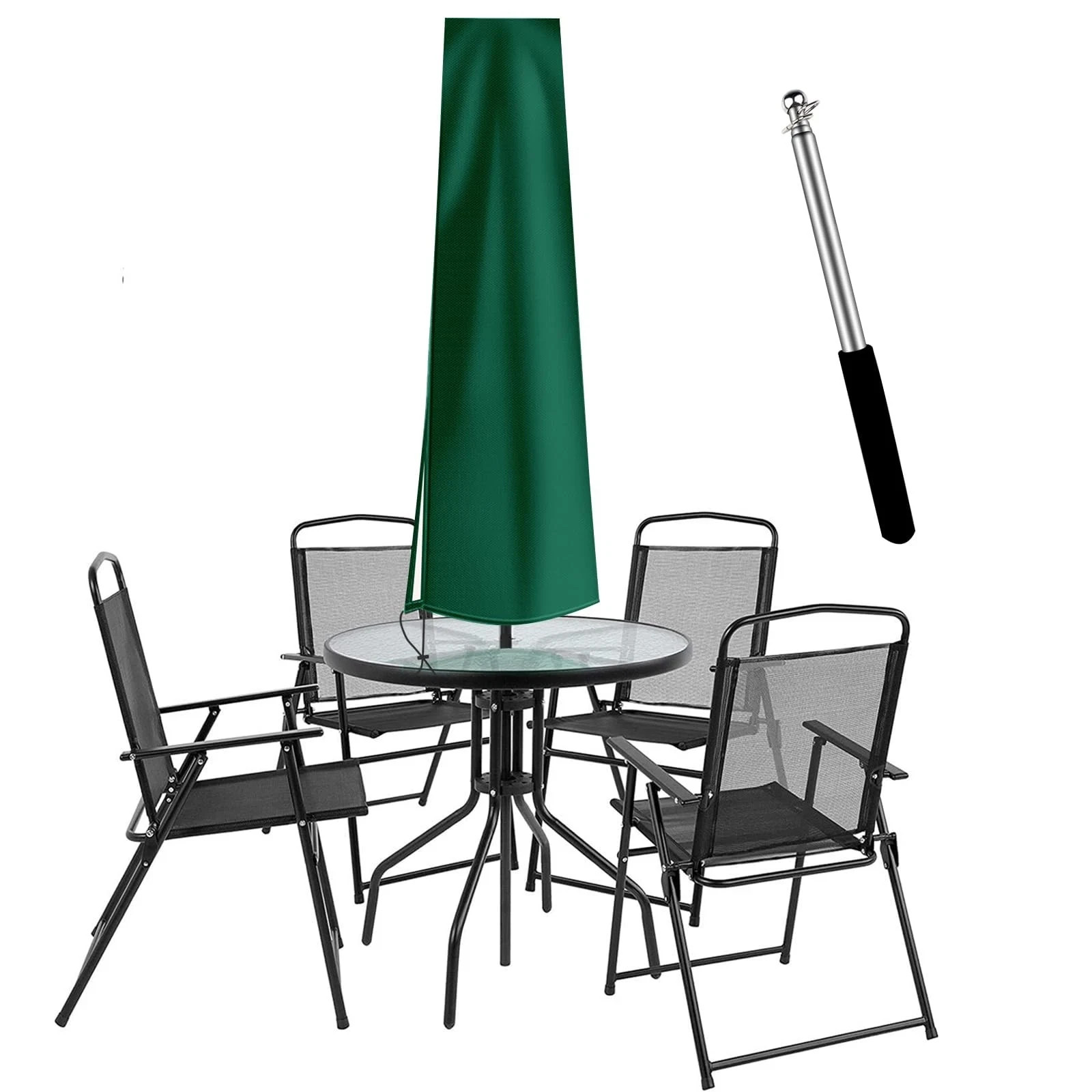 Outdoor Umbrella Cover 6-9 ft - Waterproof Windproof UV Protection - Green gallery