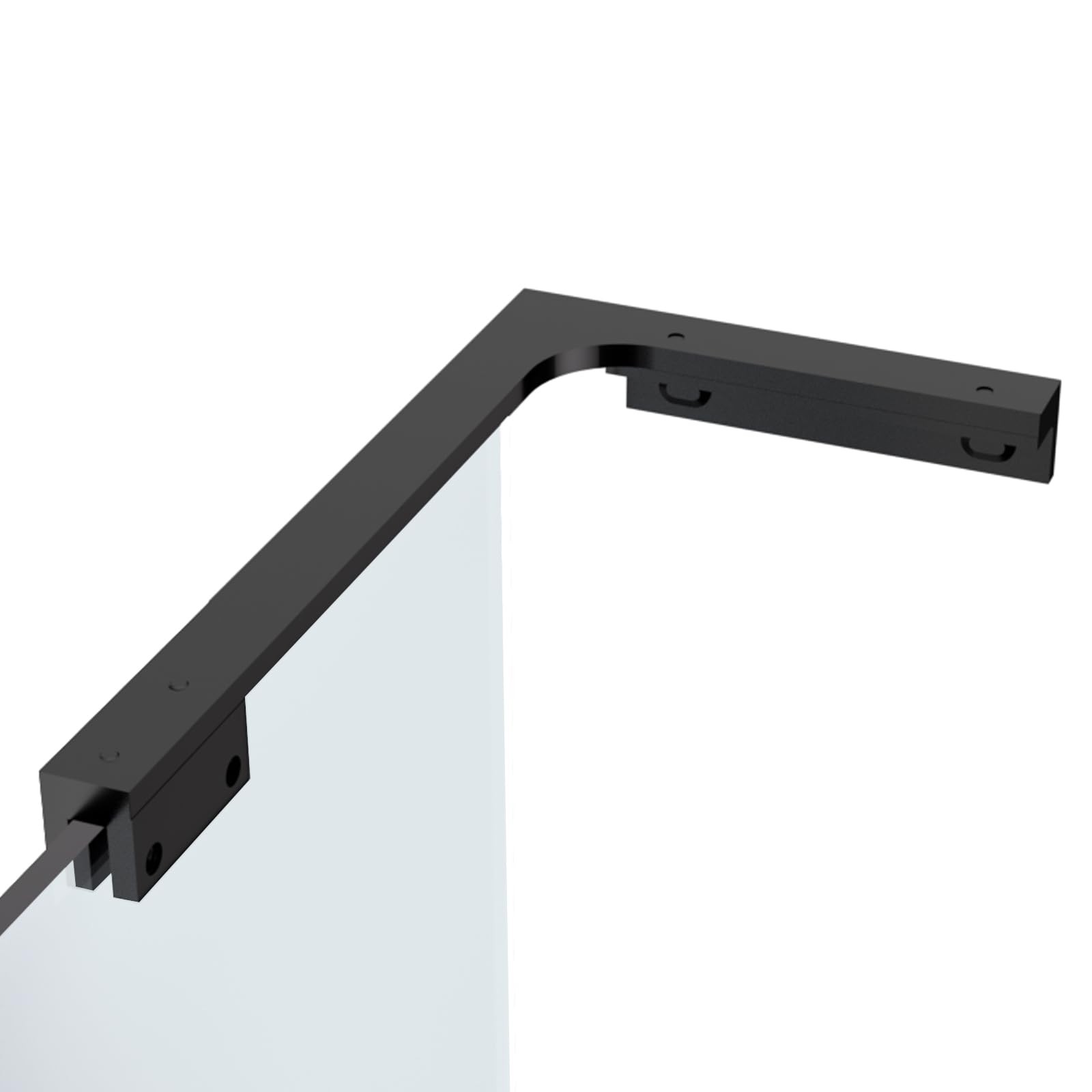 Shower Glass Bar, Both Sides Available, Frameless Bathroom Glass Clamp L Shap... gallery