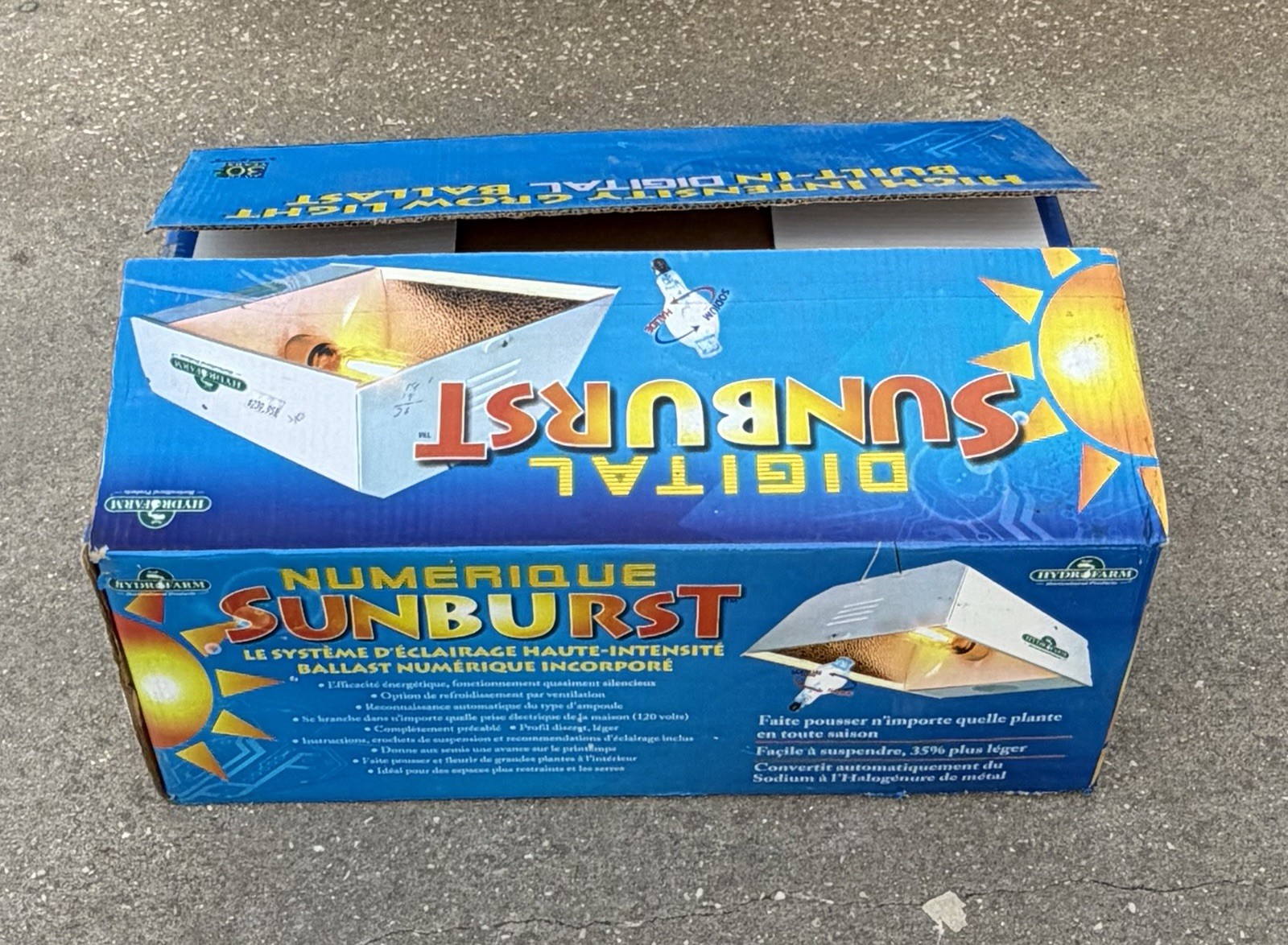 Hydrofarm Sunburst Digital Grow light SBE 400 New open box gallery
