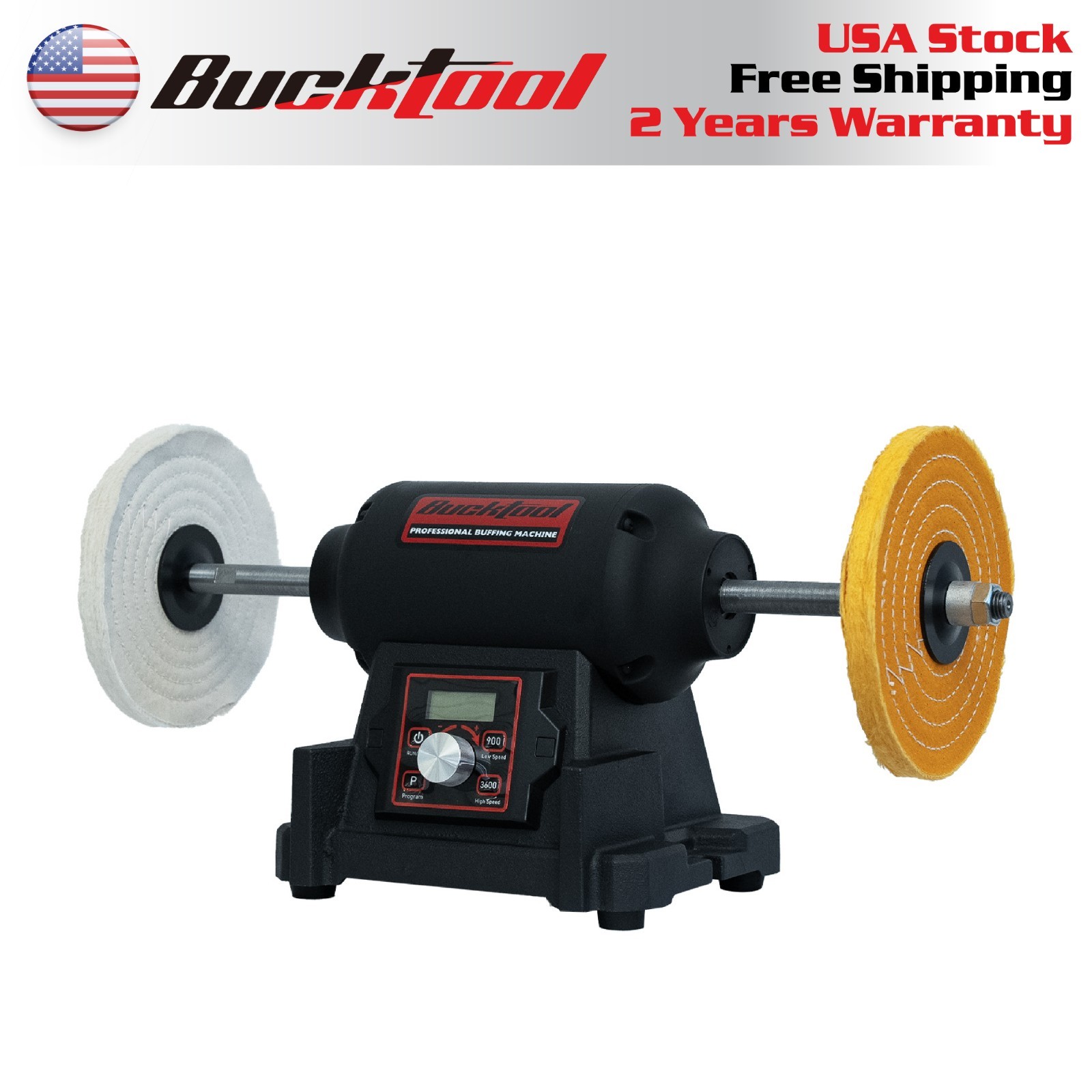 BUCKTOOL 1HP VFD Motor 8-Inch Variable Speed Bench Buffer Polisher ,TDS-I200VBG gallery