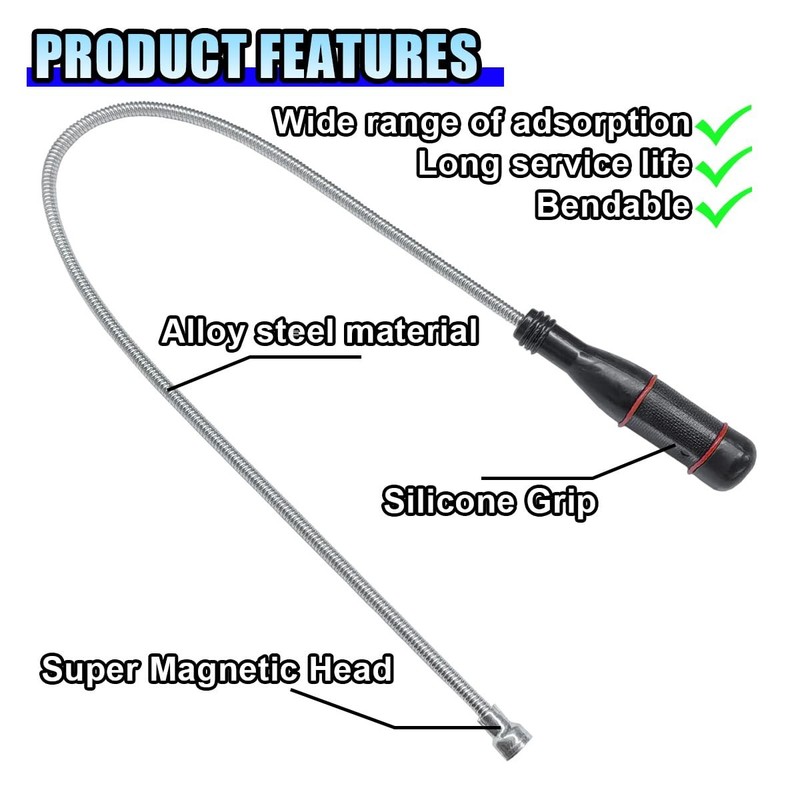 24 Inch Bendable Magnetic Pickup Tool Flexible Long Reaching Assist Tool gallery