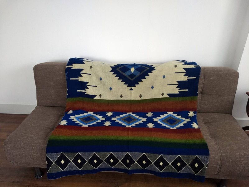 EXTRA LARGE SOFT WARM ALPACA BLANKET THROW SOUTHWEST PATTERN 75" X 90" gallery