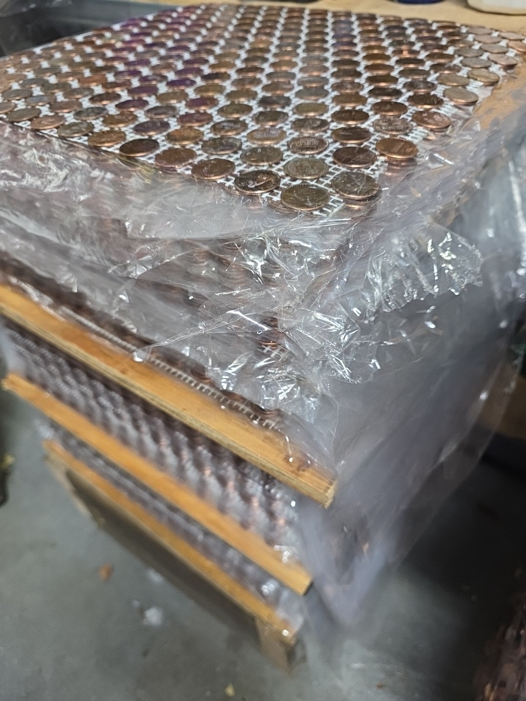 US Copper Circulated Penny LARGE Tile Sheets - Antiqued - for Floor or Wall Art gallery