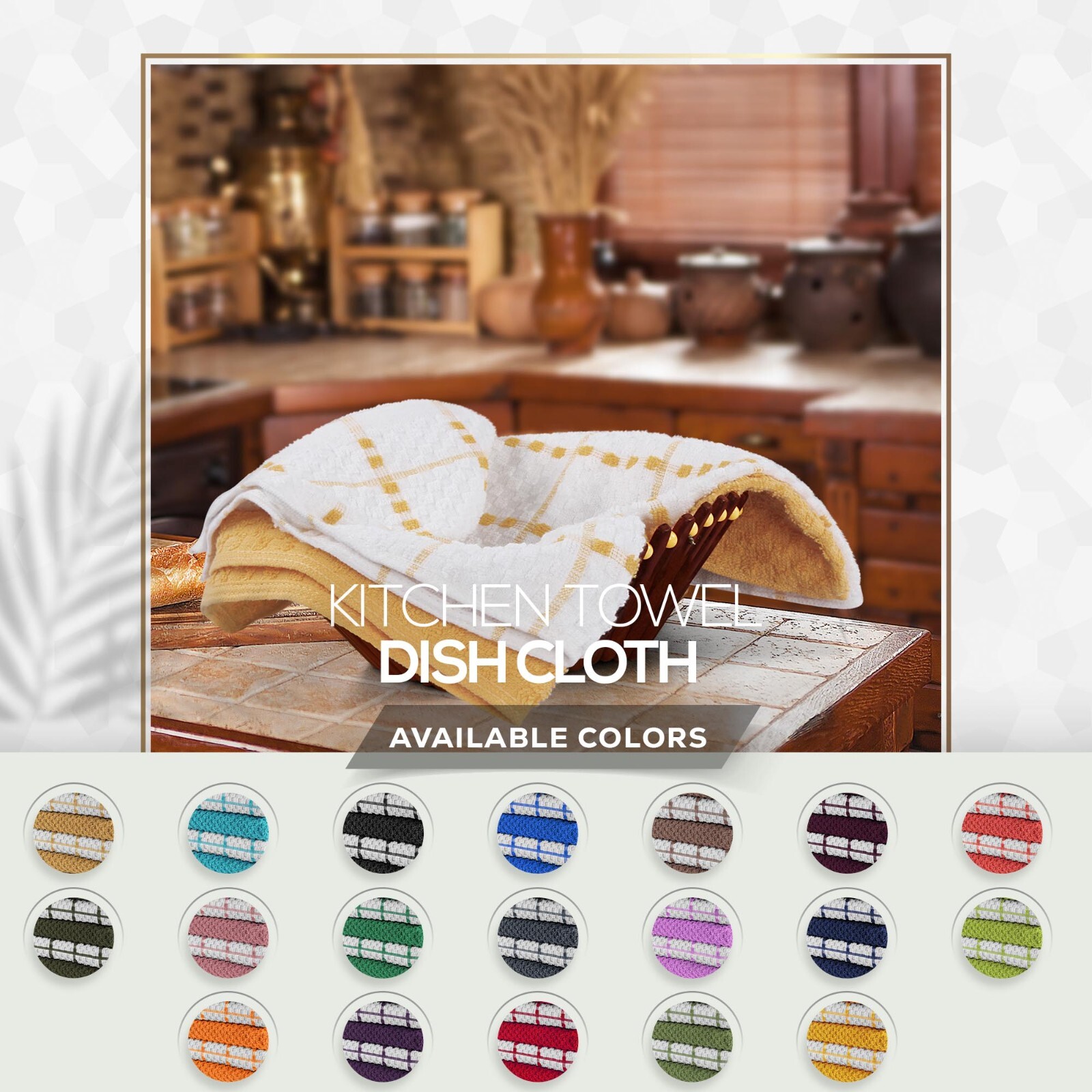 Pack Kitchen Towel Dish Cloth Super Absorbent Tea Towels 15x25" Utopia Towels gallery