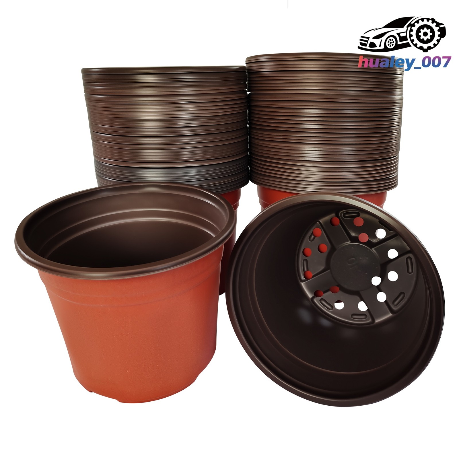 100 Pack 8 Inch Multi-Purpose Plastic Pots for Flowers and Nursery Plants gallery