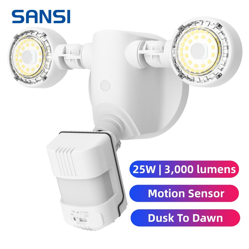 SANSI LED Security Floodlight 25W 3000LM D2D Motion Sensor Light Outdoor Bright