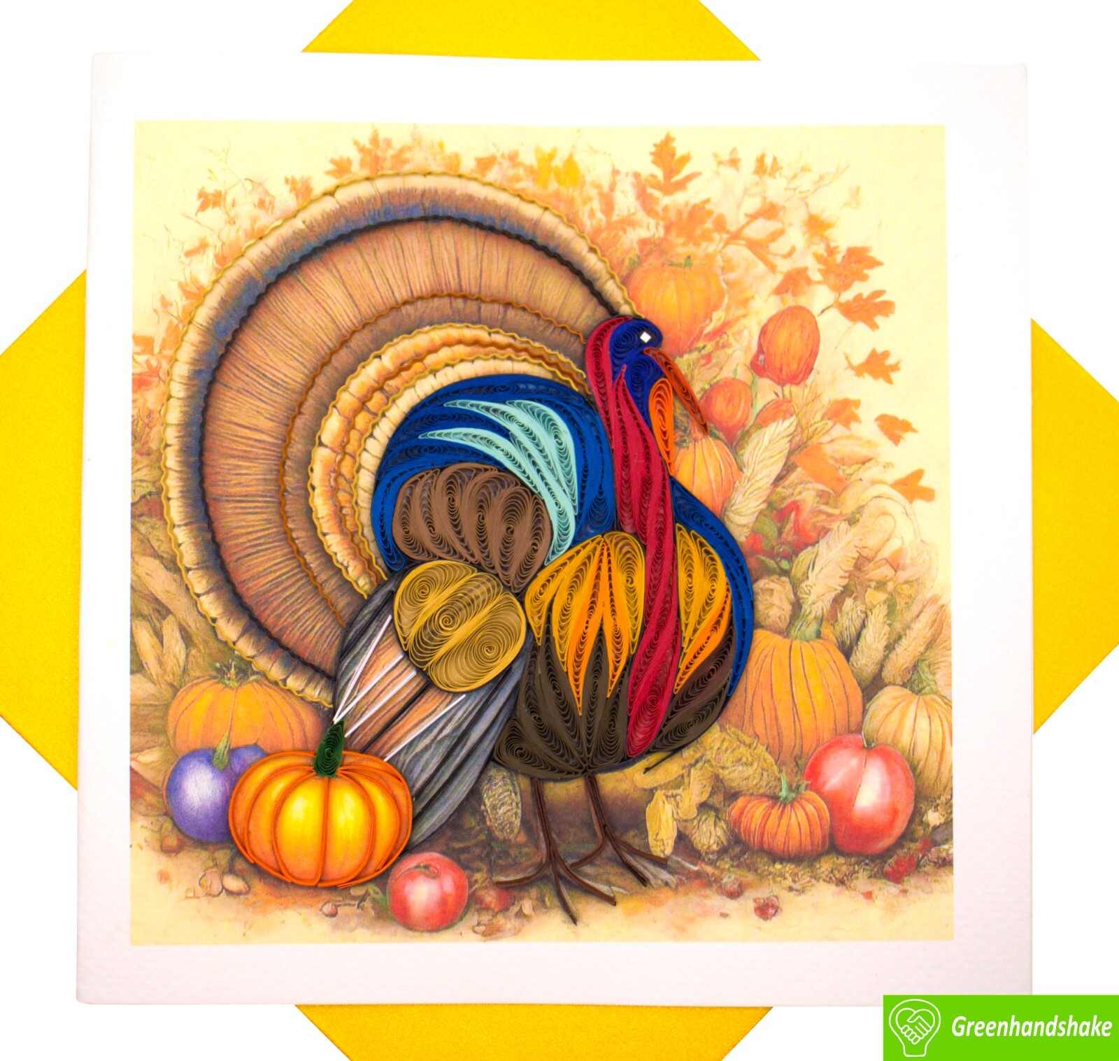 Thankful Wild Turkey Quilling Greeting Card - GREENHANDSHAKE gallery