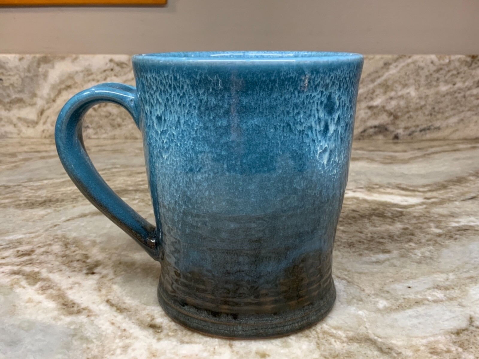 Large Coffee Mug Choose Blue, Red, Green or Gray. Stoneware Over And Back. New. gallery