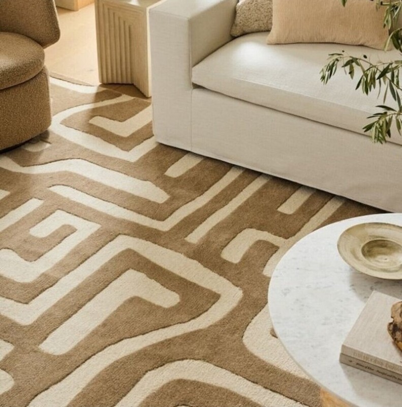 Modern Rug Hand Tufted Loop & Cut Pile Wool Area Rug For Home gallery