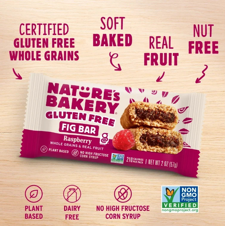 Nature's Bakery Gluten Free Raspberry Fig Bars in Twin pack Box, 2 oz Each gallery
