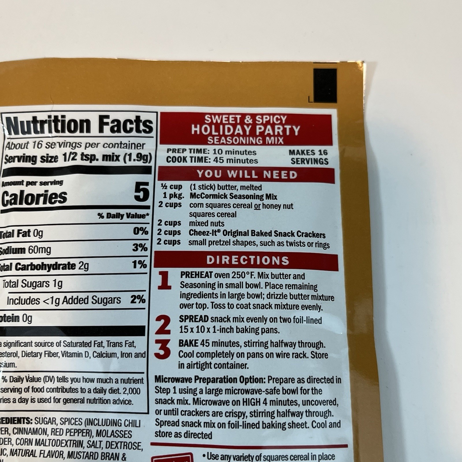 McCormick Sweet & Spicy Holiday Party Seasoning Mix 5 Packs Exp 07/9/2027 gallery