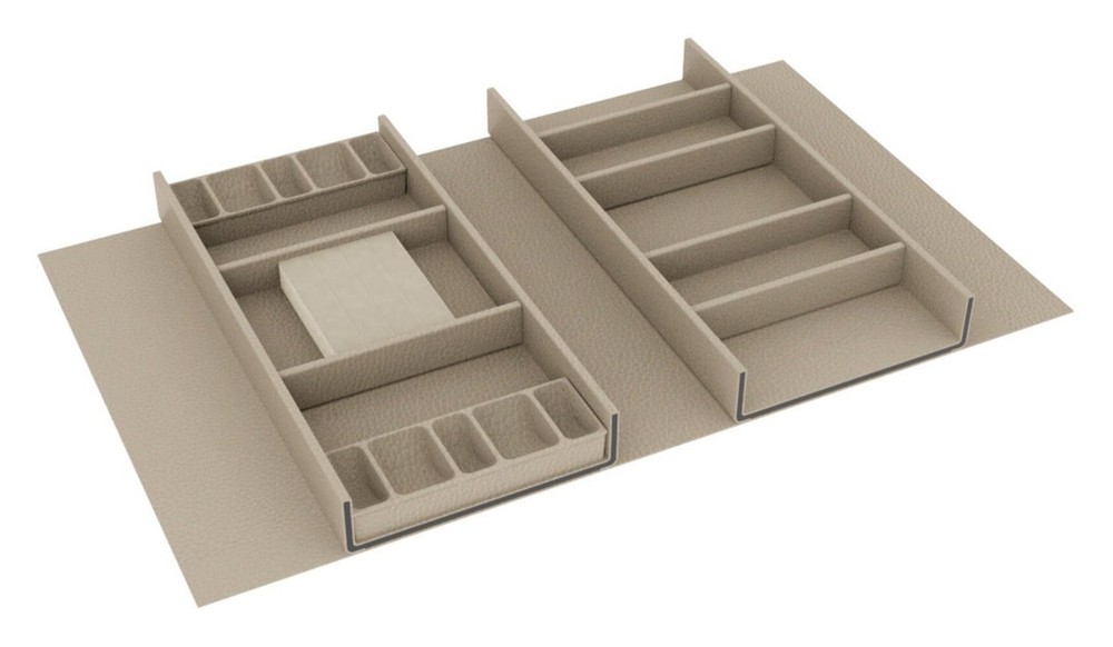 TAG Hardware Contour Modular Drawer Organization System | Faux Leather Trim-to-F