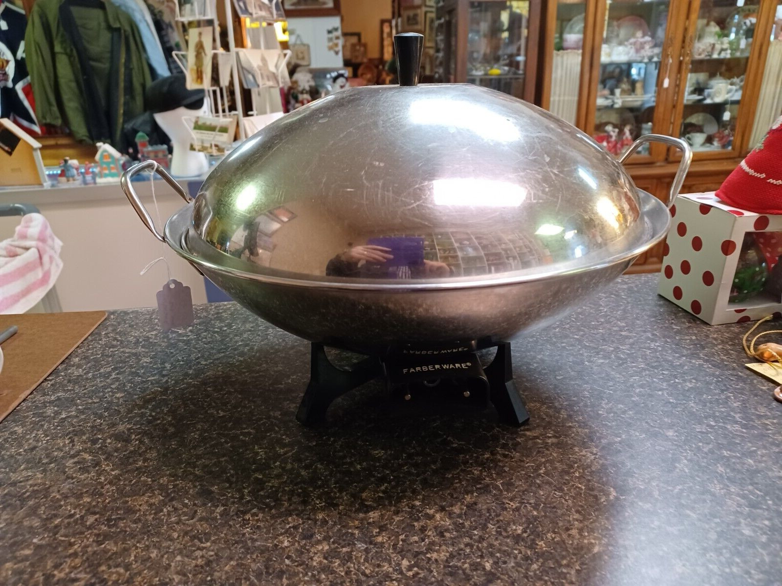 Farberware Electric Wok Model 303 Stainless Steel Dome Lid Cord & Rack - Tested gallery